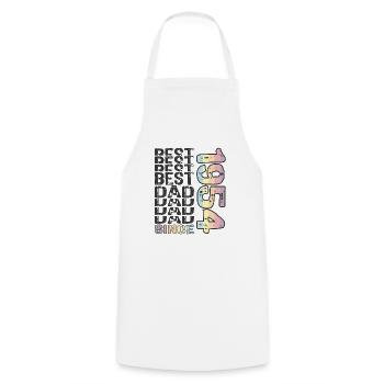 Best dad in the world since 1954 Father's Day - Cooking Apron - white - Front - AI Model Male 185 dark (185cm)