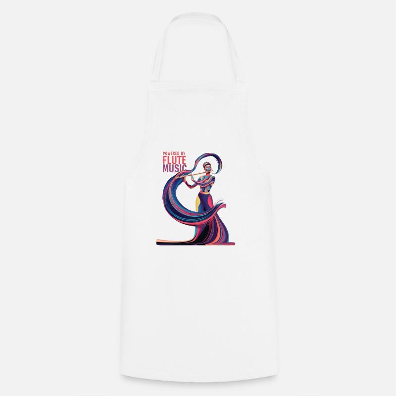 Propulsé par Flute Music - Tablier de cuisine - blanc