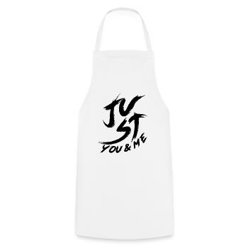 just you and me - Kochschürze - Weiß - Vorne - AI Model Male 185 dark (185cm)