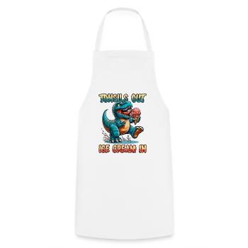 Tonsils Out Ice Cream In Dino Tonsillectomy Tonsil - Cooking Apron - white - Front - AI Model Male 185 dark (185cm)