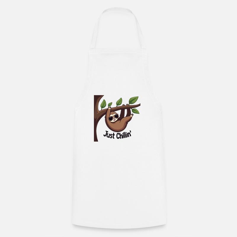 LUSTIGER SLOTH - Kochschürze - Weiß