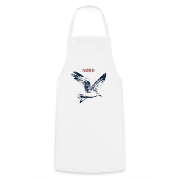 North Seagull - Cooking Apron - white - Front - AI Model Male 185 dark (185cm)