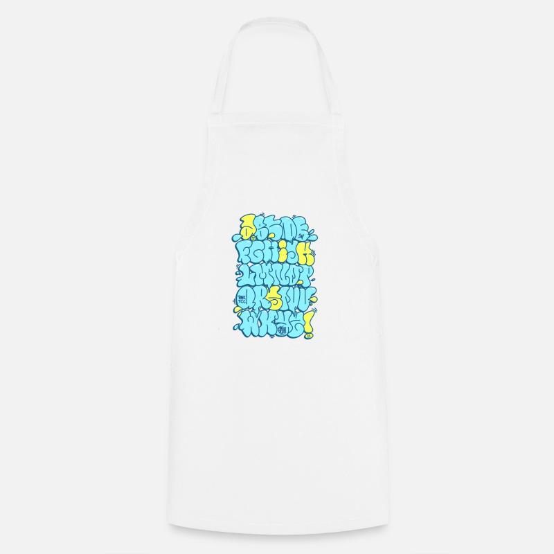 Graffiti Alphabet throwup throw up - Cooking Apron - white