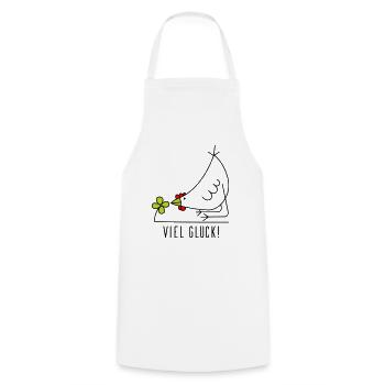 Bonne chance - Tablier de cuisine - blanc - Devant - AI Model Male 185 dark (185cm)