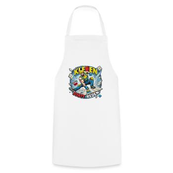 Sticking instead of talking - Cooking Apron - white - Front - AI Model Male 185 dark (185cm)