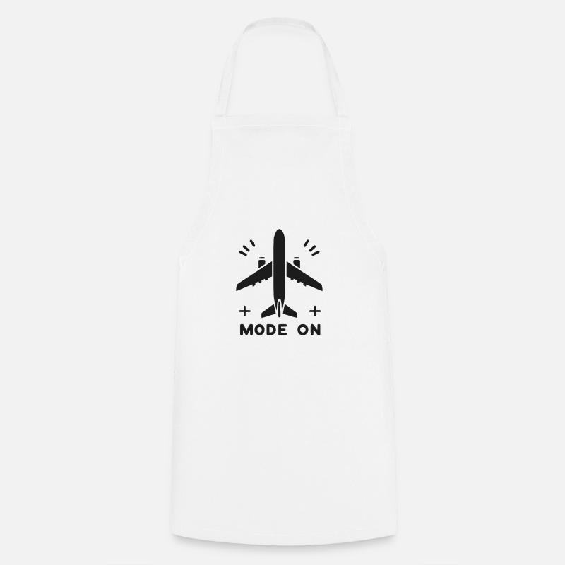 Airplane Mode On - Cooking Apron - white