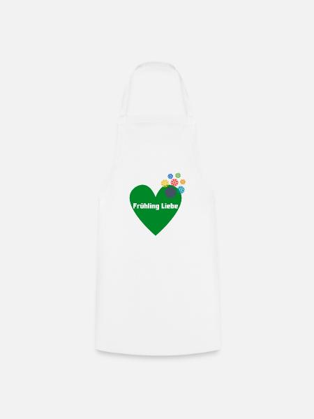 Herz Design Frühling Liebe von Gregor Jell - Kochschürze - Weiß