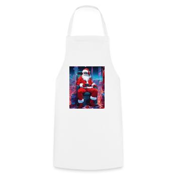 WeihnachtsmannGeschenk Frau, Mann, Humorvolles T-Shirt - Kochschürze - Weiß - Vorne - AI Model Male 185 dark (185cm)