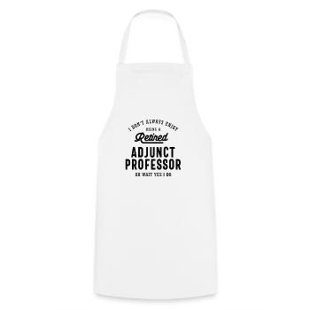 Retired Adjunct Professor Pride - Cooking Apron - white - Front - AI Model Male 185 dark (185cm)