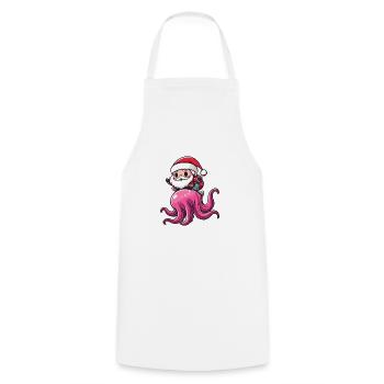 Méduse Père Noël dessin animé - Tablier de cuisine - blanc - Devant - AI Model Male 185 dark (185cm)