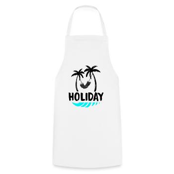 palms relax holiday - Kochschürze - Weiß - Vorne - AI Model Male 185 dark (185cm)