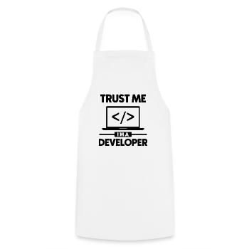 Croyez-moi, je suis développeur - Tablier de cuisine - blanc - Devant - AI Model Male 185 dark (185cm)