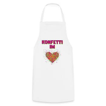 Konfetti Fasching Karneval Spaß Design - Kochschürze - Weiß - Vorne - AI Model Male 185 dark (185cm)