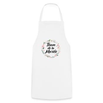 EVJF Team De La Mariée Future Mariée Bride équipe - Tablier de cuisine - blanc - Devant - AI Model Male 185 dark (185cm)