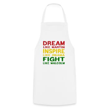Inspirational Black History Leaders Funny Dream - Cooking Apron - white - Front - AI Model Male 185 dark (185cm)