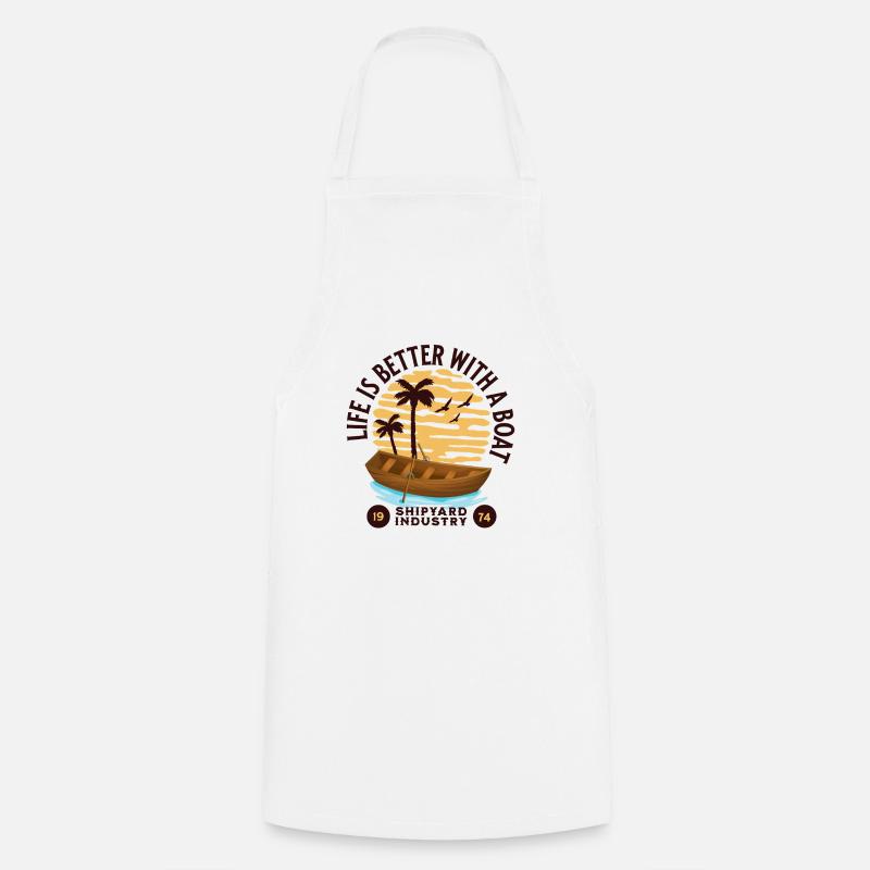 Boat Life Design - Cooking Apron - white