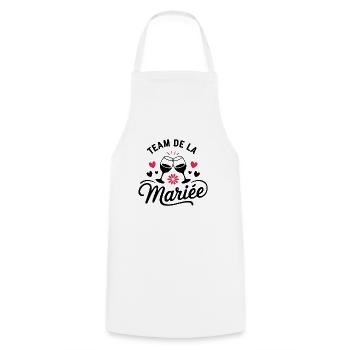 Wife Bride Team for a Bachelorette Party Team Bride - Cooking Apron - white - Front - AI Model Male 185 dark (185cm)