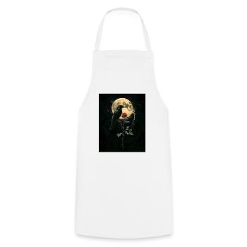 Raven Rose Moon Gloomy Gothic Black Crow - Cooking Apron - white - Front - AI Model Male 185 dark (185cm)
