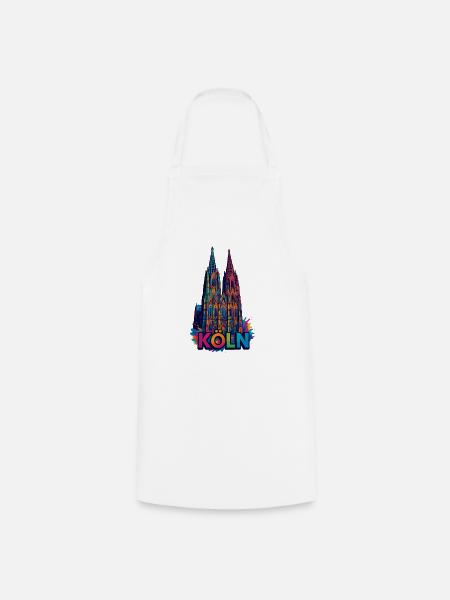 Kölner Dom - Kochschürze - Weiß