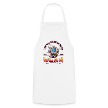 I'll fix your Wi-Fi - Cooking Apron - white - Front - AI Model Male 185 dark (185cm)