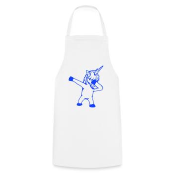 Einhorn Dabbing Dab Tanz Party Pose Geste Lustig - Kochschürze - Weiß - Vorne - AI Model Male 185 dark (185cm)
