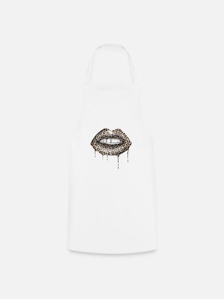 Sexy Leo lips - Kochschürze - Weiß