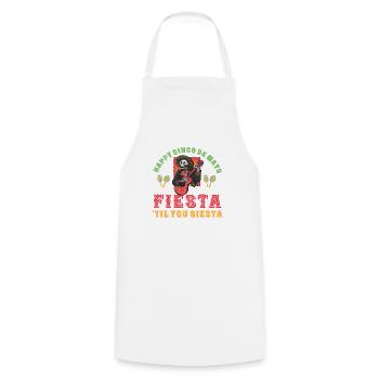 Drôle Cinco De Mayo Citation Love Mexico Party - Tablier de cuisine - blanc - Devant - AI Model Male 185 dark (185cm)