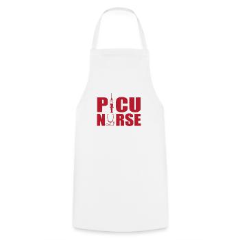 Paediatric intensive care nurse - Cooking Apron - white - Front - AI Model Male 185 dark (185cm)