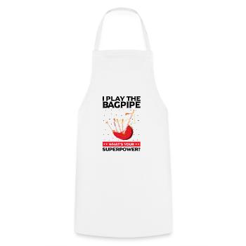 Conception de cornemuse pour Scotland Pride et cornemuse - Tablier de cuisine - blanc - Devant - AI Model Male 185 dark (185cm)