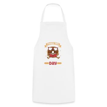 Book Reader Reading Literature Bookworm Gift Idea - Cooking Apron - white - Front - AI Model Male 185 dark (185cm)