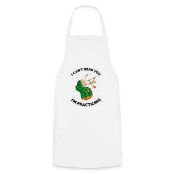 Bagpipes for pipers and Scots - Cooking Apron - white - Front - AI Model Male 185 dark (185cm)