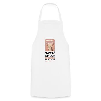 Sweet Desert Fox Gift For Girls Kids - Cooking Apron - white - Front - AI Model Male 185 dark (185cm)