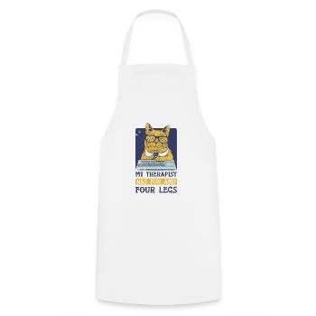 Funny Cat Lovers Gift For Cats Mom - Cooking Apron - white - Front - AI Model Male 185 dark (185cm)