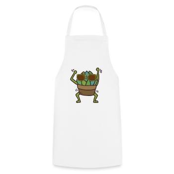 Succulentes amusantes avec des lunettes de soleil - Tablier de cuisine - blanc - Devant - AI Model Male 185 dark (185cm)