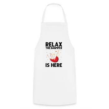 Bagpipes for pipers and Scots - Cooking Apron - white - Front - AI Model Male 185 dark (185cm)