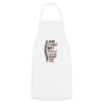 I'm not funny - Cooking Apron - white - Front - AI Model Male 185 dark (185cm)