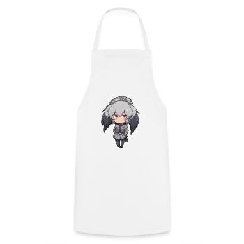 Mignon Shoebill Anime Fille - Tablier de cuisine - blanc - Devant - AI Model Male 185 dark (185cm)