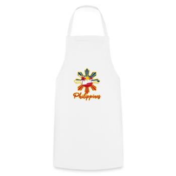 Philippines Filipino Flag Pride I Gift - Cooking Apron - white - Front - AI Model Male 185 dark (185cm)