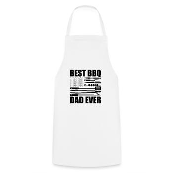 BBQ Daddy Joke BBQ Grill Daddy - Cooking Apron - white - Front - AI Model Male 185 dark (185cm)