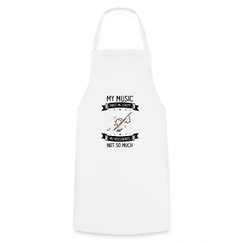 Basson pour basson anches et bassoniste - Tablier de cuisine - blanc - Devant - AI Model Male 185 dark (185cm)