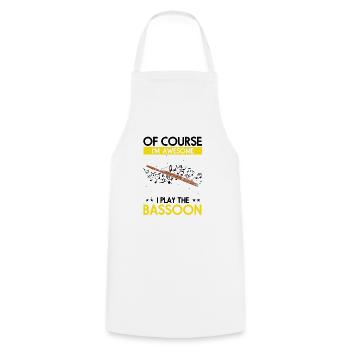 Bassoonist design for woodwind orchestra - Cooking Apron - white - Front - AI Model Male 185 dark (185cm)