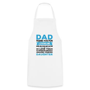 Father daughter gift - Cooking Apron - white - Front - AI Model Male 185 dark (185cm)