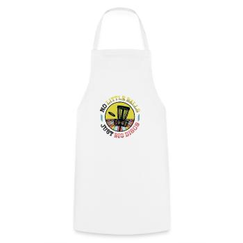 No small balls, just big discs - Funny - Cooking Apron - white - Front - AI Model Male 185 dark (185cm)