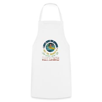Kayak, I don't know the question, but the answer - Cooking Apron - white - Front - AI Model Male 185 dark (185cm)