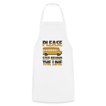 School Bus Monitor Bus Attendant School Transport - Cooking Apron - white - Front - AI Model Male 185 dark (185cm)
