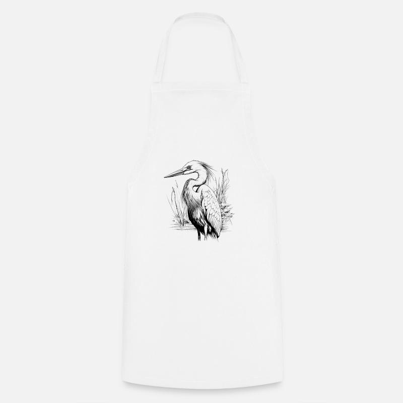 Héron - Tablier de cuisine - blanc