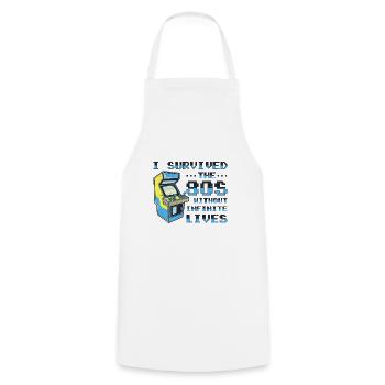 Lecteurs vidéo Retro Gamer Gaming Classic 80s - Tablier de cuisine - blanc - Devant - AI Model Male 185 dark (185cm)