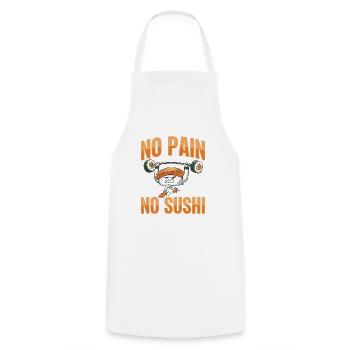 Cuisine japonaise Sushi Lovers Bodybuilders - Tablier de cuisine - blanc - Devant - AI Model Male 185 dark (185cm)