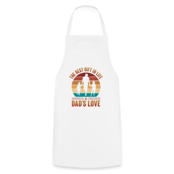 Best dad ever. Paternity-daddy-dad, - Cooking Apron - white - Front - AI Model Male 185 dark (185cm)