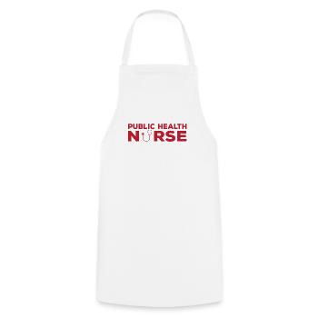 Public Service Nurse - Cooking Apron - white - Front - AI Model Male 185 dark (185cm)